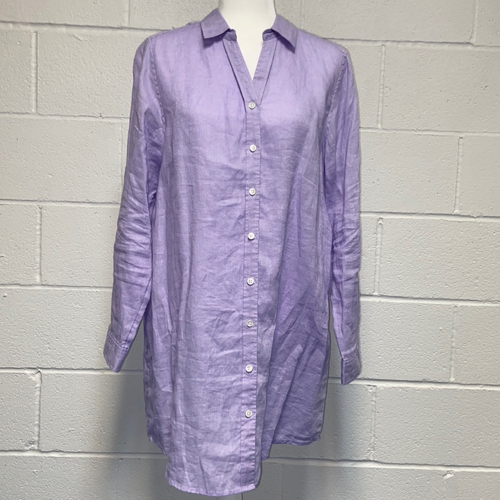 Brand New 100% high quality linen shirt dress